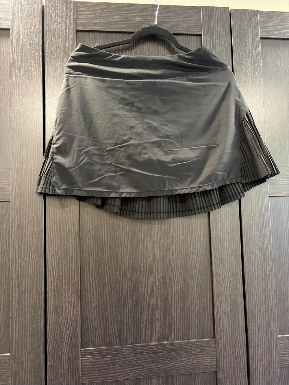 Black Pleated A-Line Women's Skort